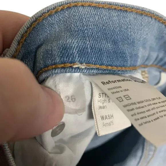 Reformation High And Skinny Jeans Womens Size 26 - Picture 7 of 11